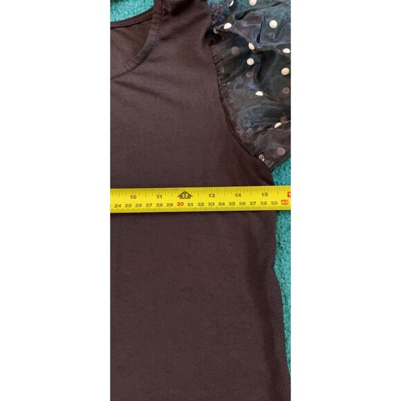 Notebuk Casual Blouse Sheer Polka Dot Short Sleeve Women's Size Small Shirt NWT - Picture 4 of 8